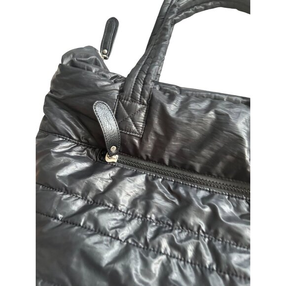 SONDRA ROBERTS Black Puffer Shoulder Tote Bag - Picture 8 of 10